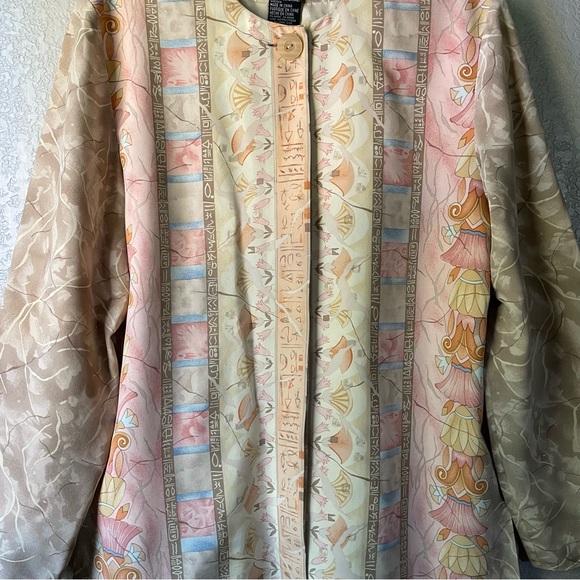 IB Diffusion Womens Vintage 100% Silk Floral Tunic 8 - Picture 2 of 9